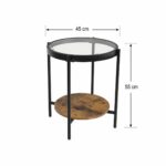 خدمه مفرد خشب زجاج دائري 4545 C159S BROWN A – 5200002 – صورة 1.jpg