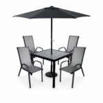 طاوله طعام مع مظله 4 كرسي AMS1839-U240 BLACK – 8100017 – صورة 1.jpg