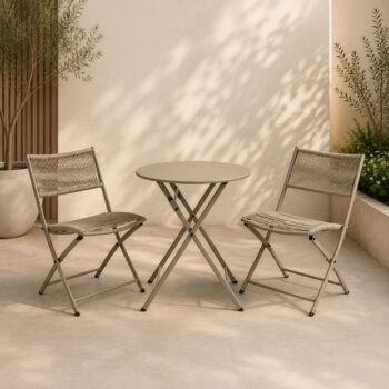 طقم كرسيين وطاولة CCT720 BEIGE - درة السجايا