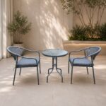 طقم كرسين وطاولة 211084 GREY - درة السجايا