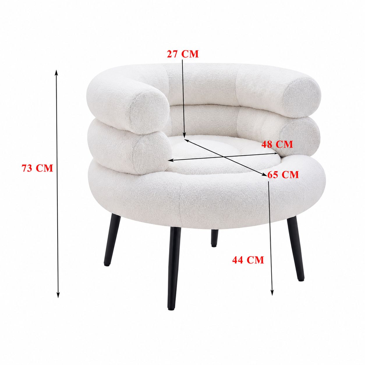 VC-150 WHITE.كرسي مفرد - 13501347 - صورة 3.jpg VC-150 WHITE.كرسي مفرد - درة السجايا