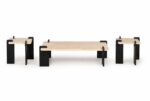 140  YG-007 BEIGE BLACKطقم طاولات(1+2)