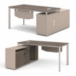 مكتب مقاس 1.40 OT-6609 DARK WOOD