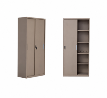 دولاب مكتبي حديد مقاس 185*85 OW-003 BEIGE