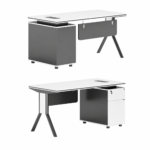 مكتب مقاس 120 سم OT-10 WHITE&GREY
