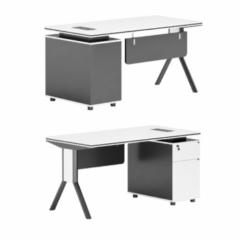 مكتب مقاس 120 سم OT-10 WHITE&GREY