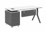 مكتب مقاس 140 سم OT-10 WHITE&GREY